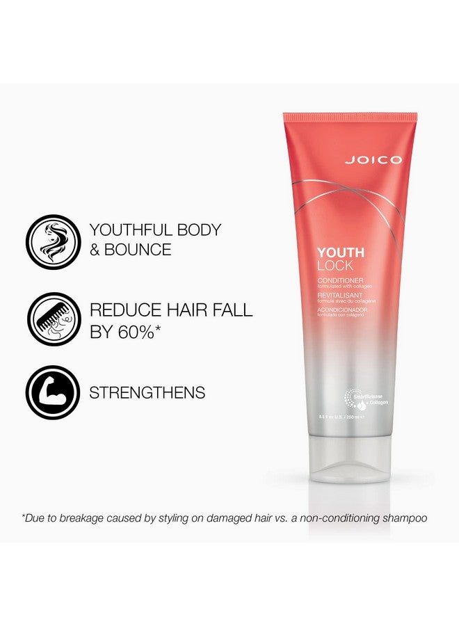 JOICO YouthLock Shampoo & Conditioner Set Formulated with Collagen | Youthful Body & Bounce | Reduce Breakage & Frizz | Free of SLS/SLES Sulfates | 10.1 Fl Oz (Pack of 2) - Image 4