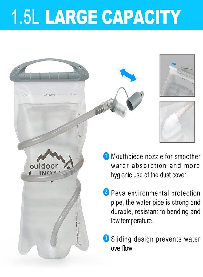 INOXTO Running Hydration Vest Backpack,Lightweight Insulated Pack with 1.5L Water Bladder Bag Daypack for Hiking Trail Running Cycling Race Marathon for Women Men (Black) - Image 5