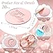 Wolpark 20pcs Pink Mirror Acrylic Cupcake Toppers Acrylic Engraved Cake Picks Cupcake Disc Happy Birthday Cake Decoration Flower Decor Round Shape for Mothers Day Princess Theme Party Supplies - Image 4