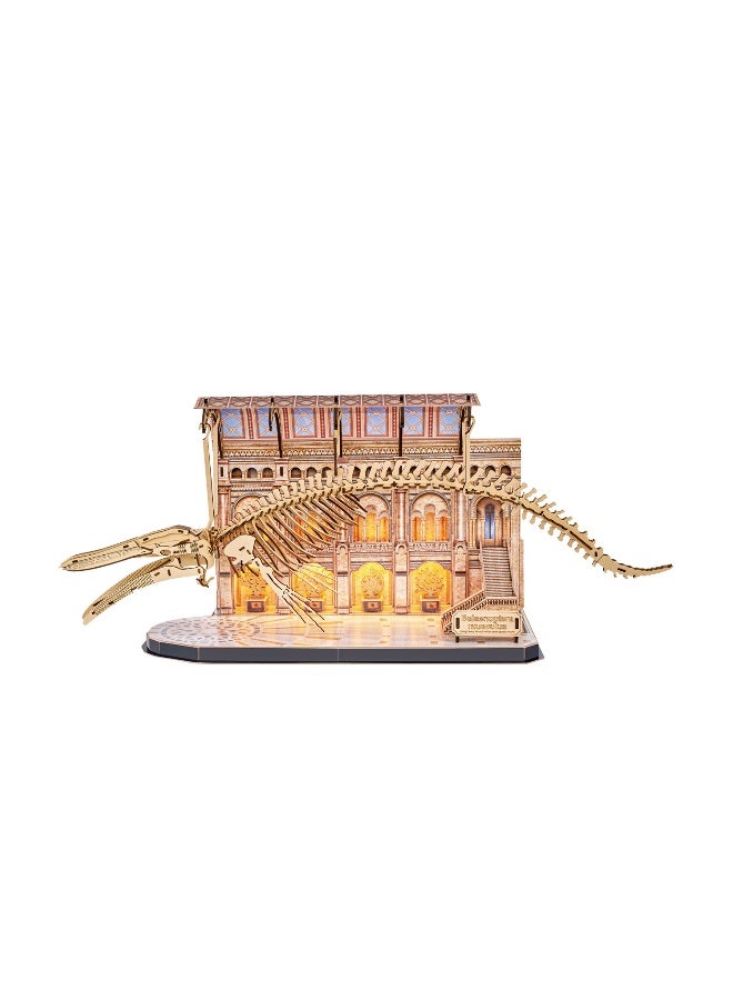 CubicFun 3D Puzzle with LED Blue Whale (Balaenoptera Musculus) 222-Pieces | No-Glue or Scissors Needed! | Building Kit | Puzzle for Kids & Adults | Challenging Puzzle | Arts & Crafts | Perfect for Stress Reliever and Puzzle Lovers - Image 2