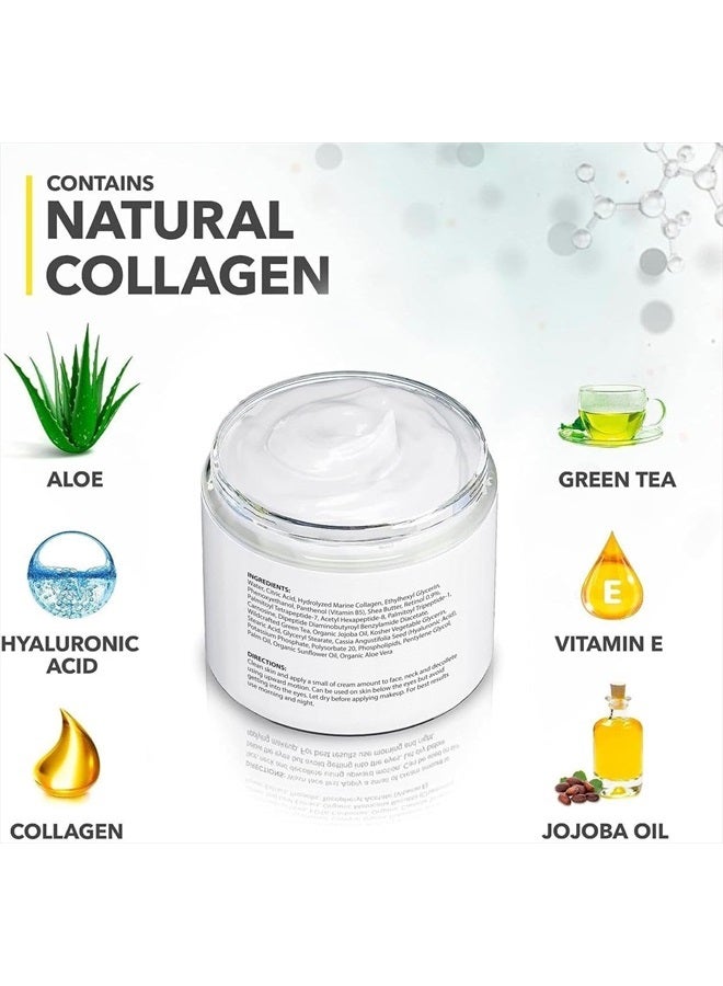 Arvesa Retinol Cream for Face - Facial Moisturizer with Collagen Cream and Hyaluronic Acid - Anti Aging Face Cream - Day and Night Face Lotion for Women and Men - Hydrating Wrinkle Cream for Face - Image 4