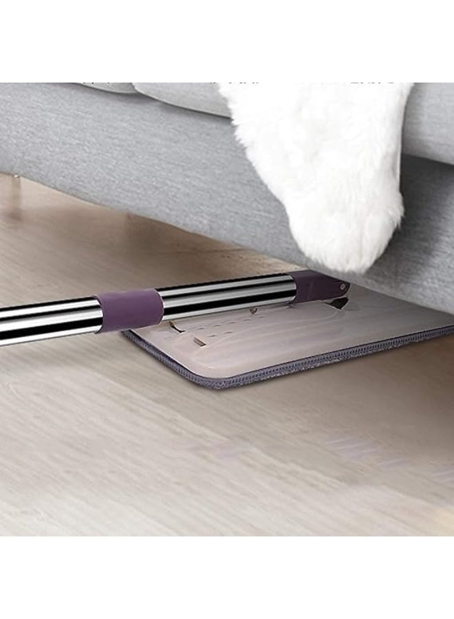 In-House Innovative Twin-Chamber Spin Mop & Bucket Set – Microfiber Flat Mop with Stainless Steel Handle for Wet & Dry Floor Cleaning - Image 5