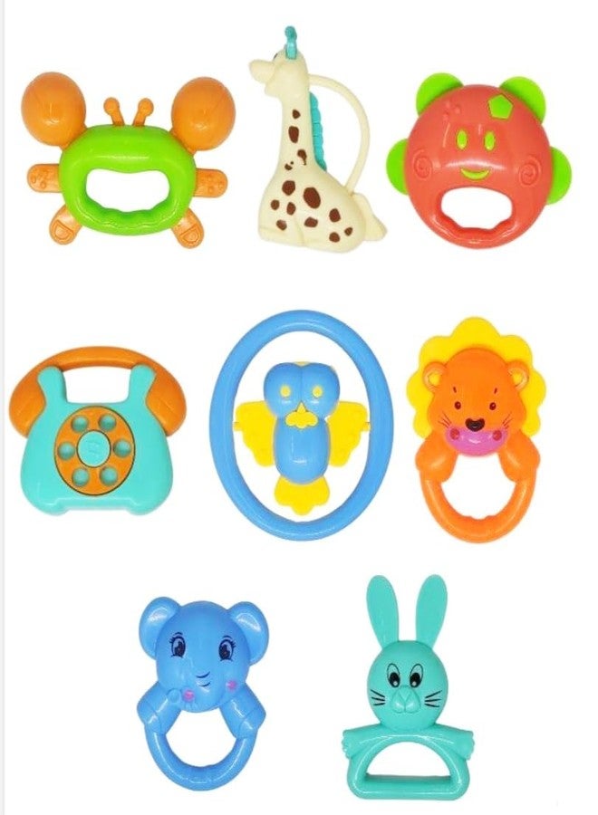 Teri beri Baby Toys 0-6 Months - Baby Rattles Teething Toys for Babies 0-6 Months, Infant Baby Toys 6-12 Months, Teethers for Babies 3-6 Months, Baby Shower Gifts Stocking Stuffers Toys Ages 0-2 (8 Pc Style 2)
