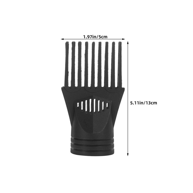 COHEALI 5 Pcs Comb Hair Dryer Nozzle Attachments Plastic Blow Dryer Styling Tools For Curly Straight Hair Detangling Hairdressing Accessories Black - Image 3