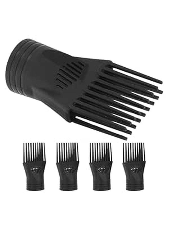 COHEALI 5 Pcs Comb Hair Dryer Nozzle Attachments Plastic Blow Dryer Styling Tools For Curly Straight Hair Detangling Hairdressing Accessories Black - Image 1