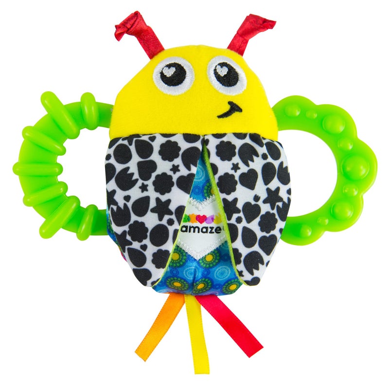 LAMAZE Bitty Bite Bug Rattle 4.5 Inch (Pack of 1) - Image 1