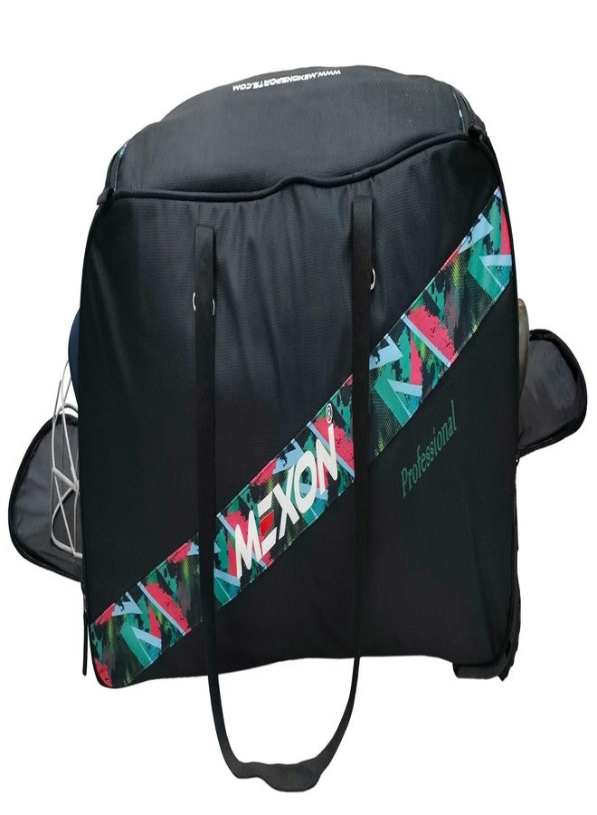 MEXON Professional Cricket Kit Bag with Tractor Wheels | Fully Padded (Black/Multicolor) - Image 4