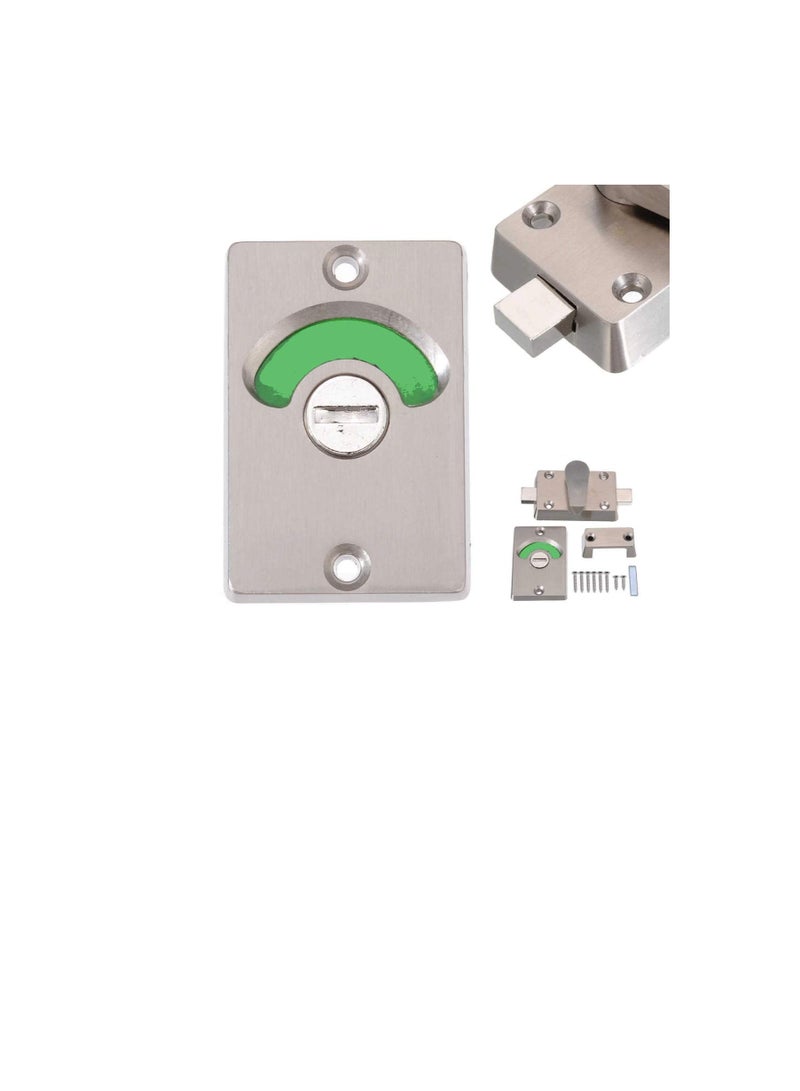 Public Toilet Indicator Bolt Lock Vacant Engaged Bathroom Toilet Privacy Door Lock Latch for Restroom Partition Supplies - Image 1