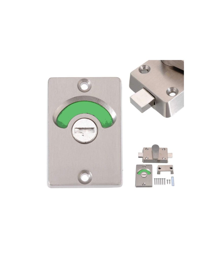 Public Toilet Indicator Bolt Lock Vacant Engaged Bathroom Toilet Privacy Door Lock Latch for Restroom Partition Supplies - Image 3