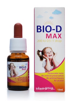 BIO-D MAX Drops, vitamin D3 400 IU/2 DROPS, 15ML
