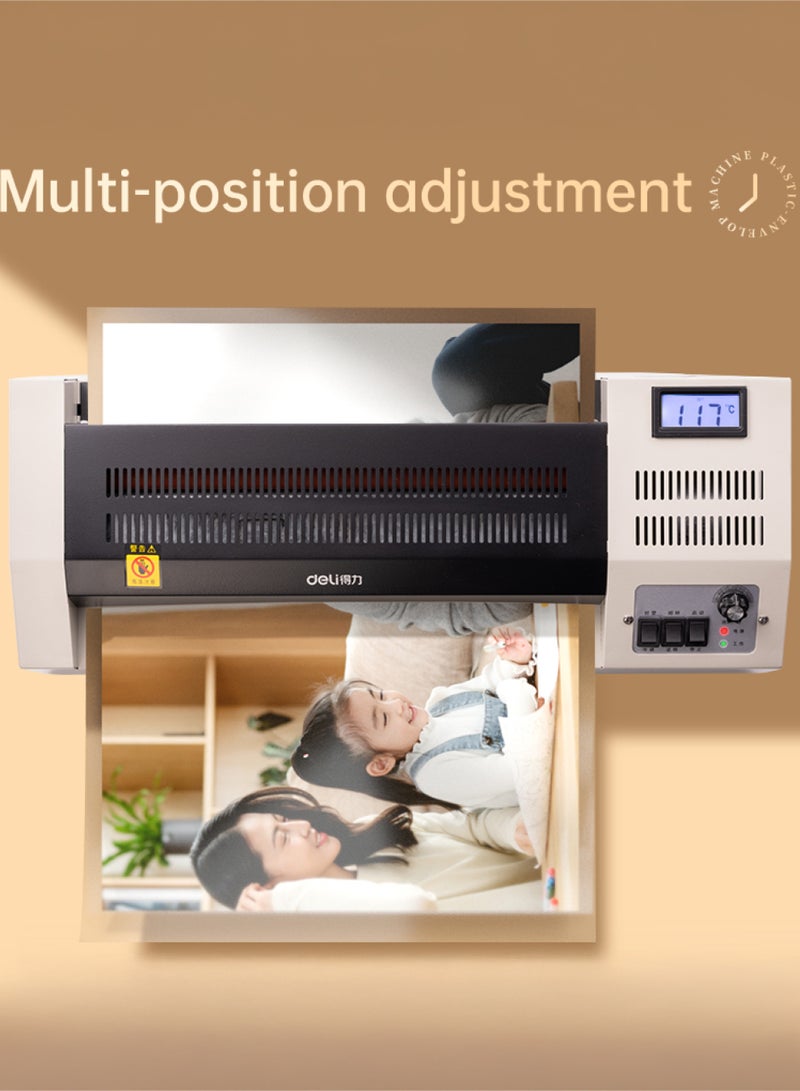 Deli 3895-UK 50-200 Mic A3 Steel Cover Laminator - Image 4