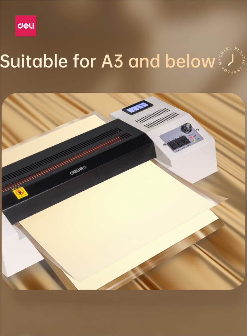 Deli 3895-UK 50-200 Mic A3 Steel Cover Laminator - Image 3