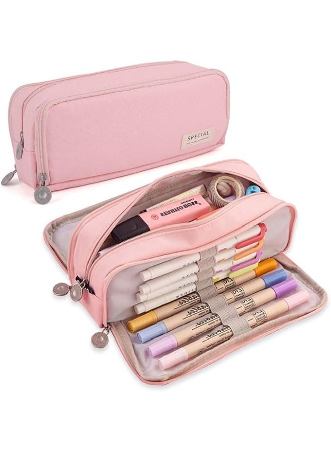 سبيشال حافظة أقلام ذات سعة كبيرة، حافظة أقلام بثلاثة أقسام، مناسبة لحقائب القرطاسية للمراهقين في المدارس والأولاد والبنات، حقائب تخزين مريحة، حقائب تخزين للسفر في الهواء الطلق - Image 1
