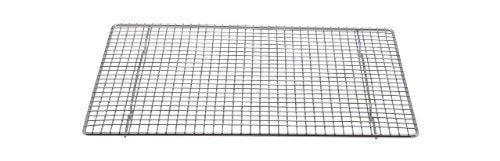 CRESTWARE Professional Cross Wire Cooling Rack Half Sheet Pan Grate - 16-1/2" x 12" Drip Screen - Image 1