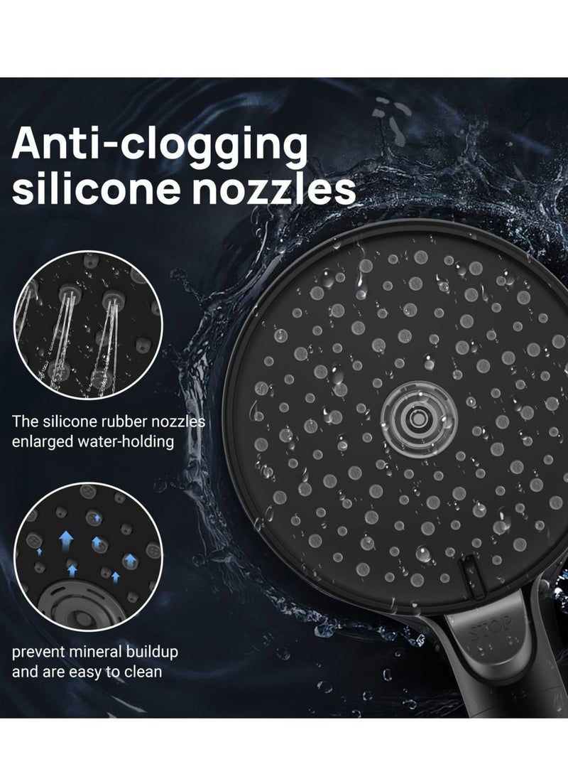 Jomoo - High Pressure 3 Setting Shower Head, Matte Black Handheld Showerheads (Shower Filter Available) - Image 1