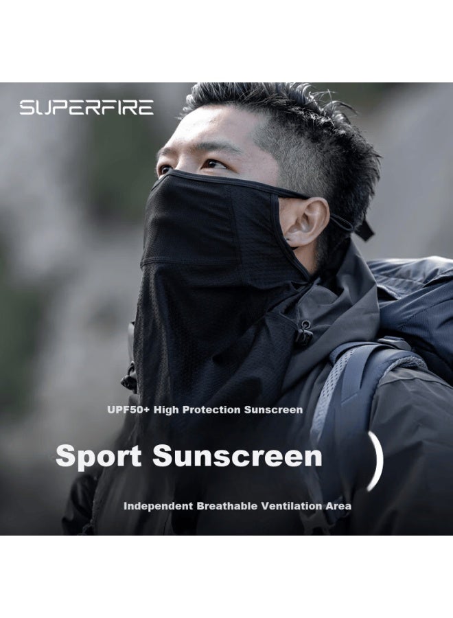 Supfire Tactical Sun Protection Face Mask Ear-hook Headscarf Neck Gaiter For Men Windproof Dustproof Breathable Cycling Outdoor Face Cover - Image 1
