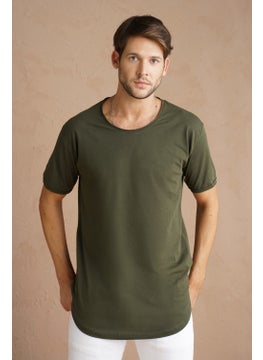 Cool Tarz Cool Style Men's Dark Khaki Sloppy Collar Loose T-SHIRT-TCPS001R67S  - Image 5