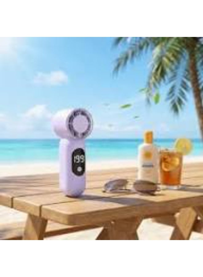 Dreamzon Portable Mini Rechargeable Handheld Fan | High-Speed Cooling Fan | Digital Battery Display | USB Rechargeable | Compact & Lightweight - Image 2