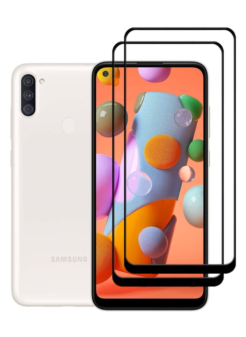 ACLIX 2 Pieces Antistatic ESD Dustproof Premium Quality High Definition Tempered Glass Screen Protector Designed For Samsung Galaxy A11 - Image 1
