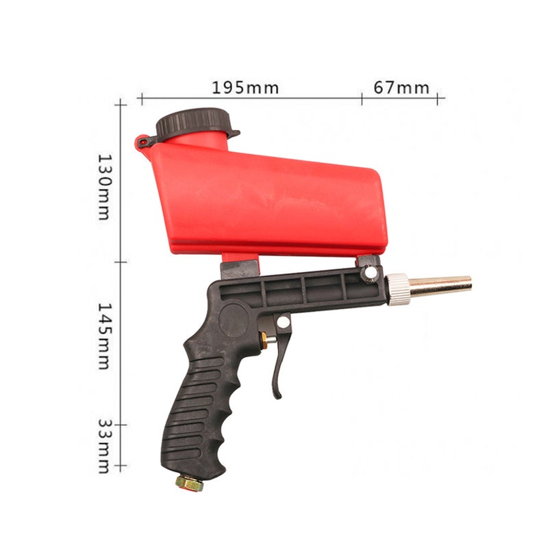 1/4'' 90psi Handheld ABS Air Sandblasting Machine Flow Adjustable Handy Sandblaster Spray Polishing Rust Removal - Image 2