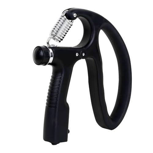 AMIFIT Fitness Grip Strength Trainer 5kg-100kg | Non-Slip Hand Grip Strengthener with Stainless Steel Spring for Improving Hand, Finger, and Forearm Strength (100Kg-Black) - Image 1