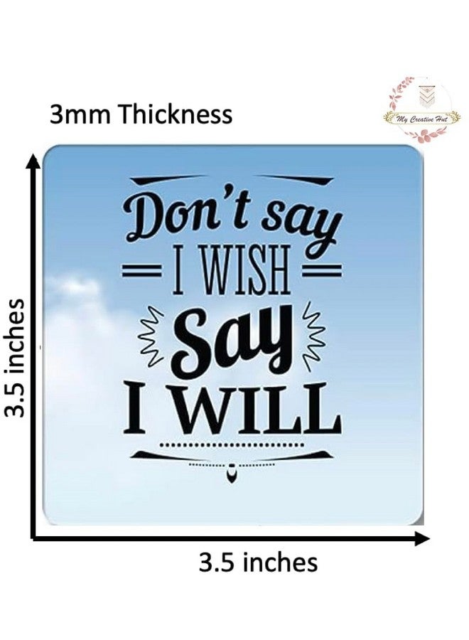 MY CREATIVE HUT My Creative Hut Tea Coasters Set of 6, Beautiful Design with Stand for Tea Cups, Coffee Mugs, and Glasses, Ideal for Diwali Gifting (Motivational Quotes)  - Image 4