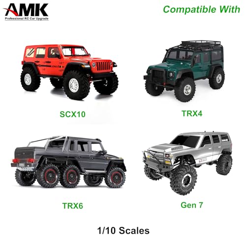 AMK Metal 110 Scale RC Trailer for Hauling Behind Cars with Truck Hitch and Receiver Towing Strap Builer Kit for Axial SCX10 90046 TRX4 TRX6 Gen7 Gen8 Gift - Image 5