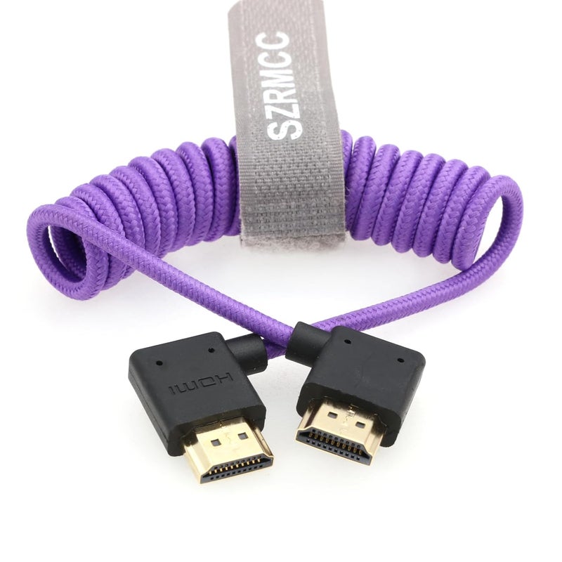 اس زد ار ام سي سي كابل 8K HDMI 2.1 HDMI إلى HDMI ذكر ملفوف عالي السرعة ناعم للكاميرات Sony-Canon DSLR ATOMOS Portkeys - Image 3