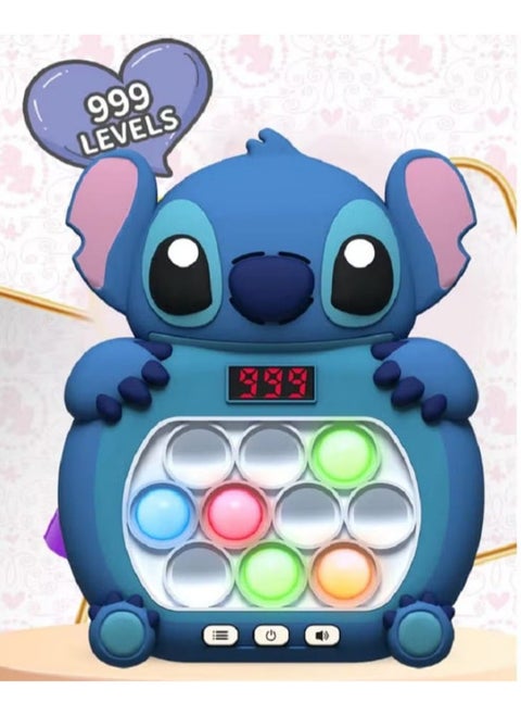 Speed ​​Push 999 Level Pop It Fidget Toy Digital Screen Sensory Bubble Push Toy Electronic Speed ​​Pop It Toy (Stitch)