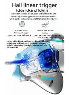 AOLION Game Controller, Dual Hall Element, High-Precision Haptic, Collector's Edition Tri-Mode Game Controller for Switch, PC, Andriod, IOS - Limited Edition, EVA White  - Image 4