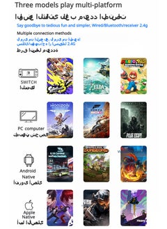 AOLION Game Controller, Dual Hall Element, High-Precision Haptic, Collector's Edition Tri-Mode Game Controller for Switch, PC, Andriod, IOS - Limited Edition, EVA White  - Image 5