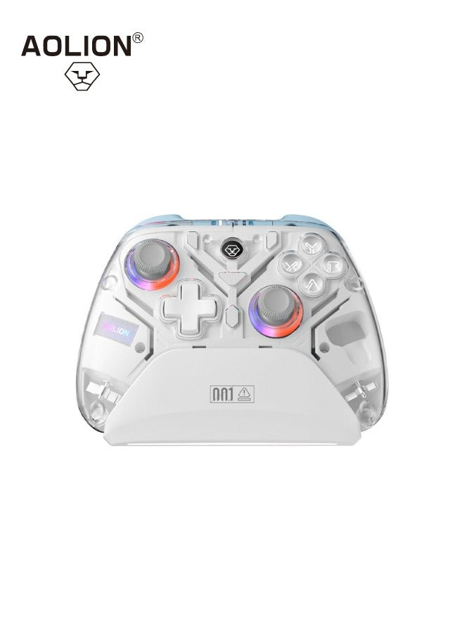 AOLION Game Controller, Dual Hall Element, High-Precision Haptic, Collector's Edition Tri-Mode Game Controller for Switch, PC, Andriod, IOS - Limited Edition, EVA White  - Image 1