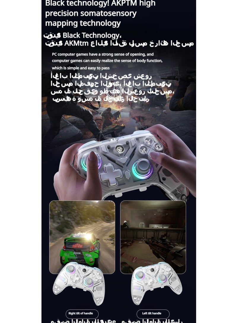 Game Controller, Dual Hall Element, High-Precision Haptic, Collector's Edition Tri-Mode Game Controller for Switch, PC, Andriod, IOS - Limited Edition, EVA White