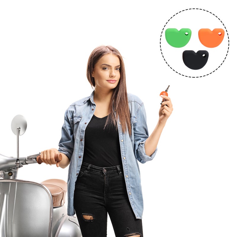 Silicone Key Cover, Wear Resistant and Smooth Fit for Bike Keys, Enhances Key Appearance - Image 4