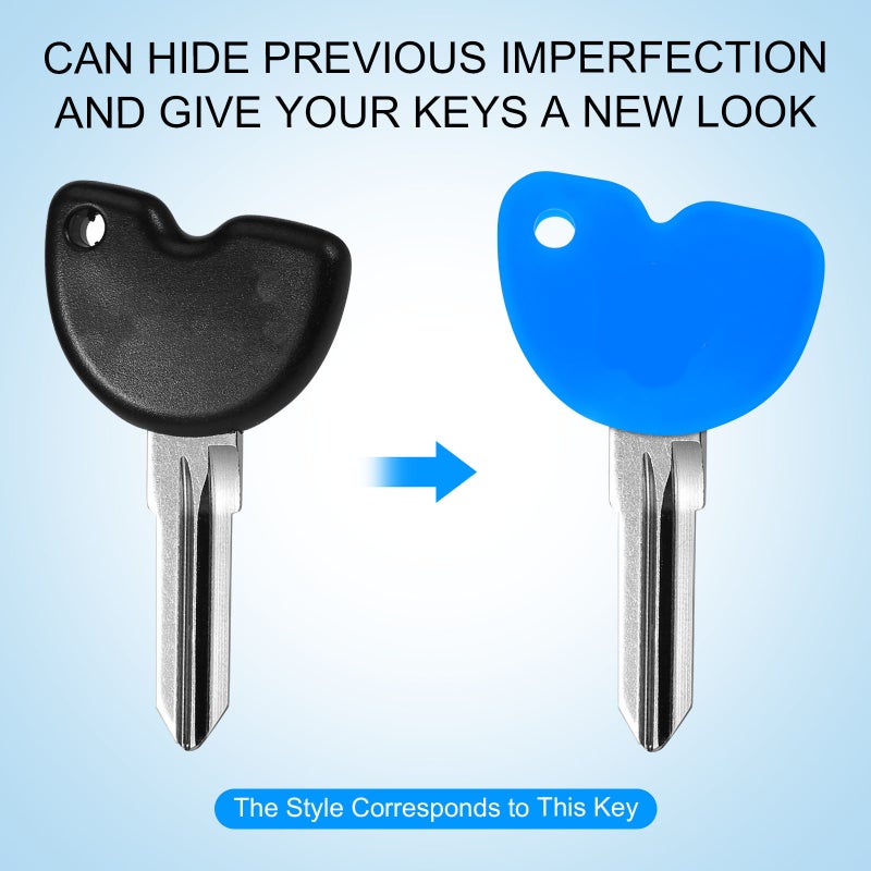 Silicone Key Cover, Wear Resistant and Smooth Fit for Bike Keys, Enhances Key Appearance - Image 3