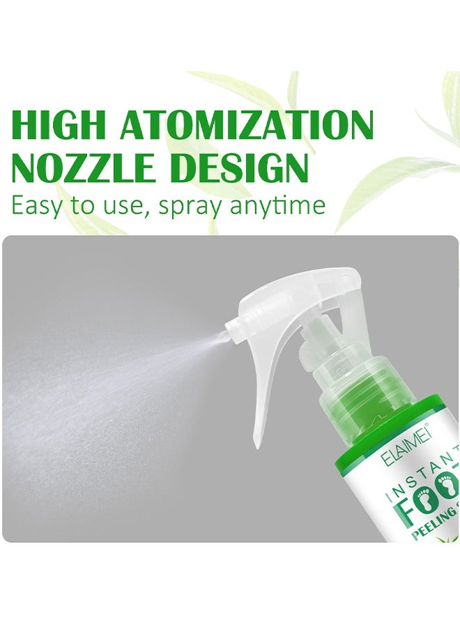 Elaimei Foot Peeling Spray Oil, Instant Foot Peeling Spray For Remove Dead Skin, Pedicure Dead Skin Exfoliator For Cracked Rough Heels, Exfoliating Peeling And Calluses On Feet (Green Tea) - Image 5