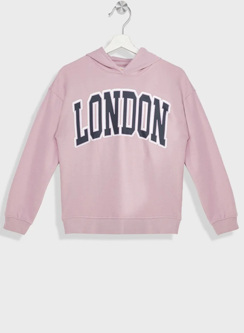 Ripples Girl City Printing Hoodie
