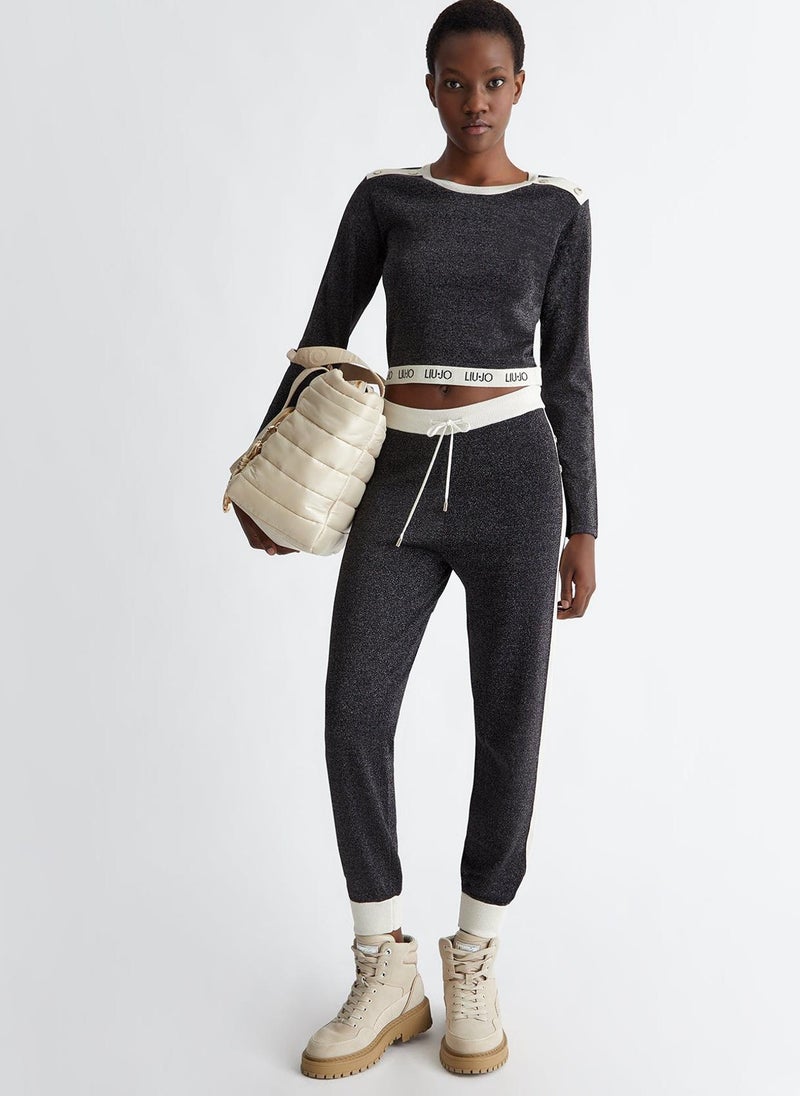 Liu Jo LurexÂ® joggers - Image 3