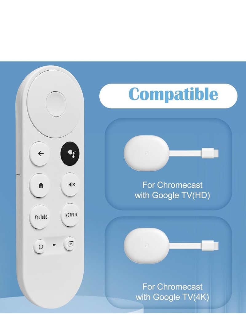 ELTRAZONE Replacement Voice Remote Control for Google Chromecast with Google TV 4K & HD – Compatible with Snow Model Streaming Media Players – Remote Control with Voice Search, Navigation Buttons & Easy Pairing (Remote Only, No Chromecast Included) - Image 2