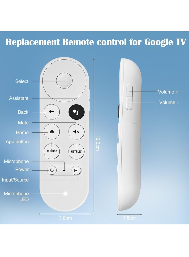ELTRAZONE Replacement Voice Remote Control for Google Chromecast with Google TV 4K & HD – Compatible with Snow Model Streaming Media Players – Remote Control with Voice Search, Navigation Buttons & Easy Pairing (Remote Only, No Chromecast Included) - Image 3