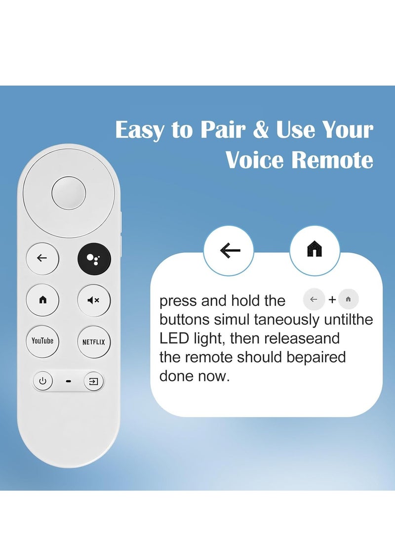 ELTRAZONE Replacement Voice Remote Control for Google Chromecast with Google TV 4K & HD – Compatible with Snow Model Streaming Media Players – Remote Control with Voice Search, Navigation Buttons & Easy Pairing (Remote Only, No Chromecast Included) - Image 4