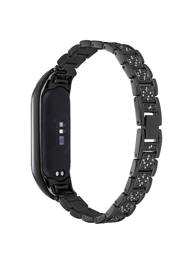 Xiaomi Mi Band 8/9 Exclusive Three-Bead Full Rhinestone Metal Strap - Image 1