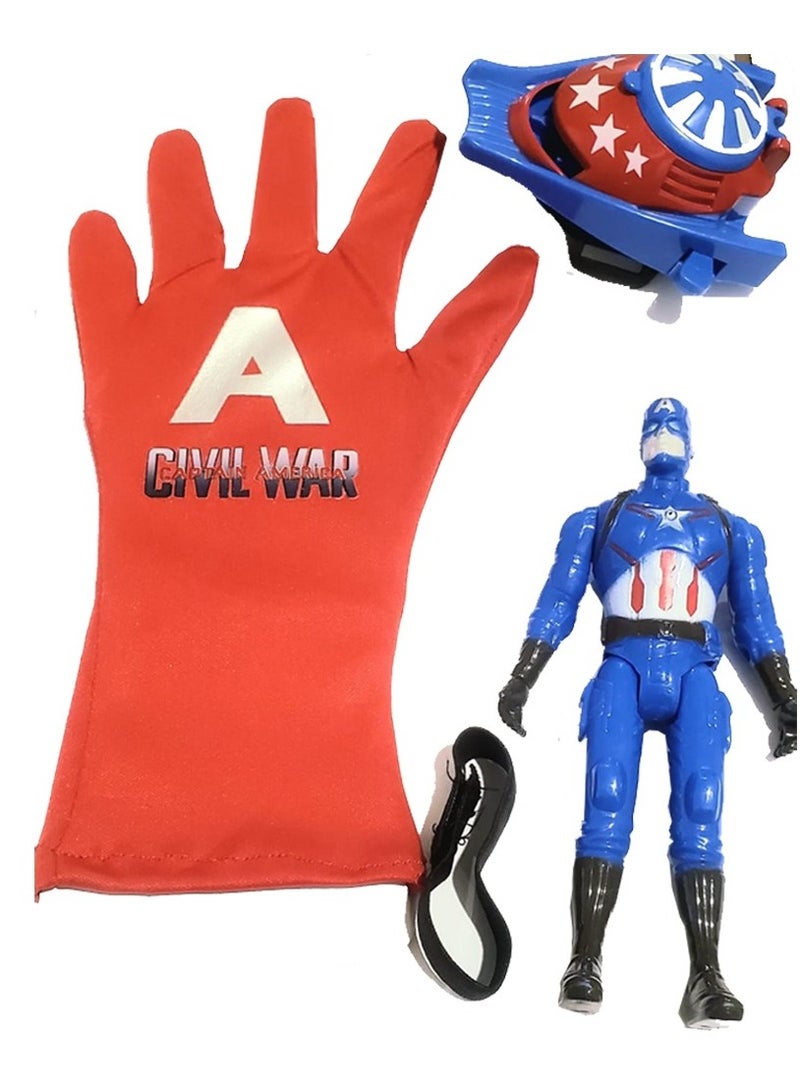 Captain America  Gloves With Disc Launcher  - Image 2