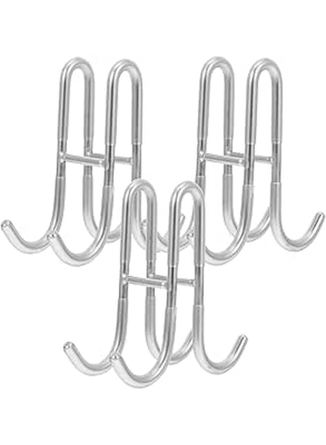 3 Pcs 304 Stainless Steel Shower Glass Door Hooks Over Door Towel Hangers For Bathroom Towel And Robe Storage Organizer - Image 1