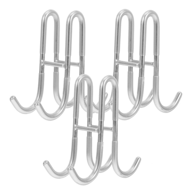 3 Pcs 304 Stainless Steel Shower Glass Door Hooks Over Door Towel Hangers For Bathroom Towel And Robe Storage Organizer - Image 2