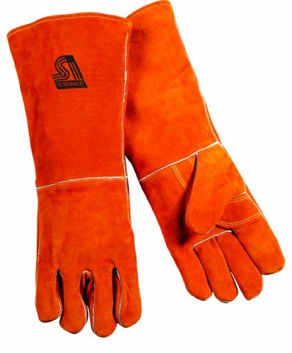 Steiner 21918L Welding Gloves Brown YSeries 18Inch Length Shoulder Split Cowhide Foam Lined Large