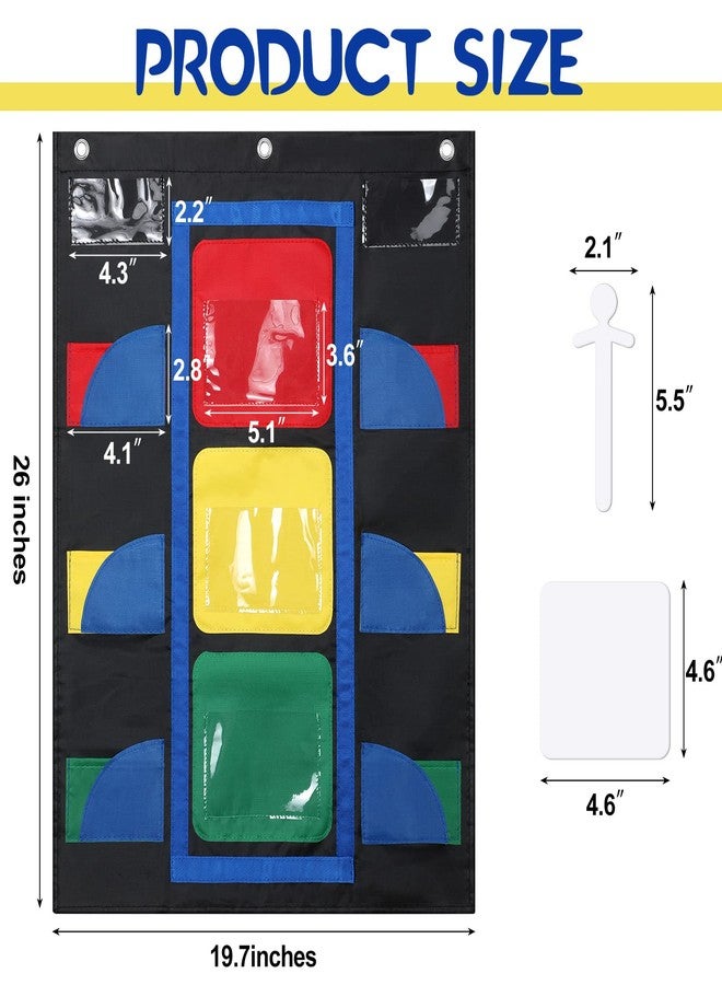 Jinei Stoplight Behavior Chart for Classroom Behavior Pocket Chart with 36 Dry Erase Student Sticks, Hanging Behavior Chart for Kids Student Teacher, Back to School Home Management Tools - Image 4