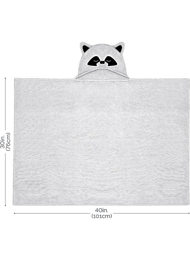 Natemia Extra Soft Rayon from Bamboo Hooded Towel for Kids | Highly Absorbent and Hypoallergenic | 40" X 30" Large Animal Face Baby Bath Towel with Hood | Great Baby Shower Registry Gift - Image 2