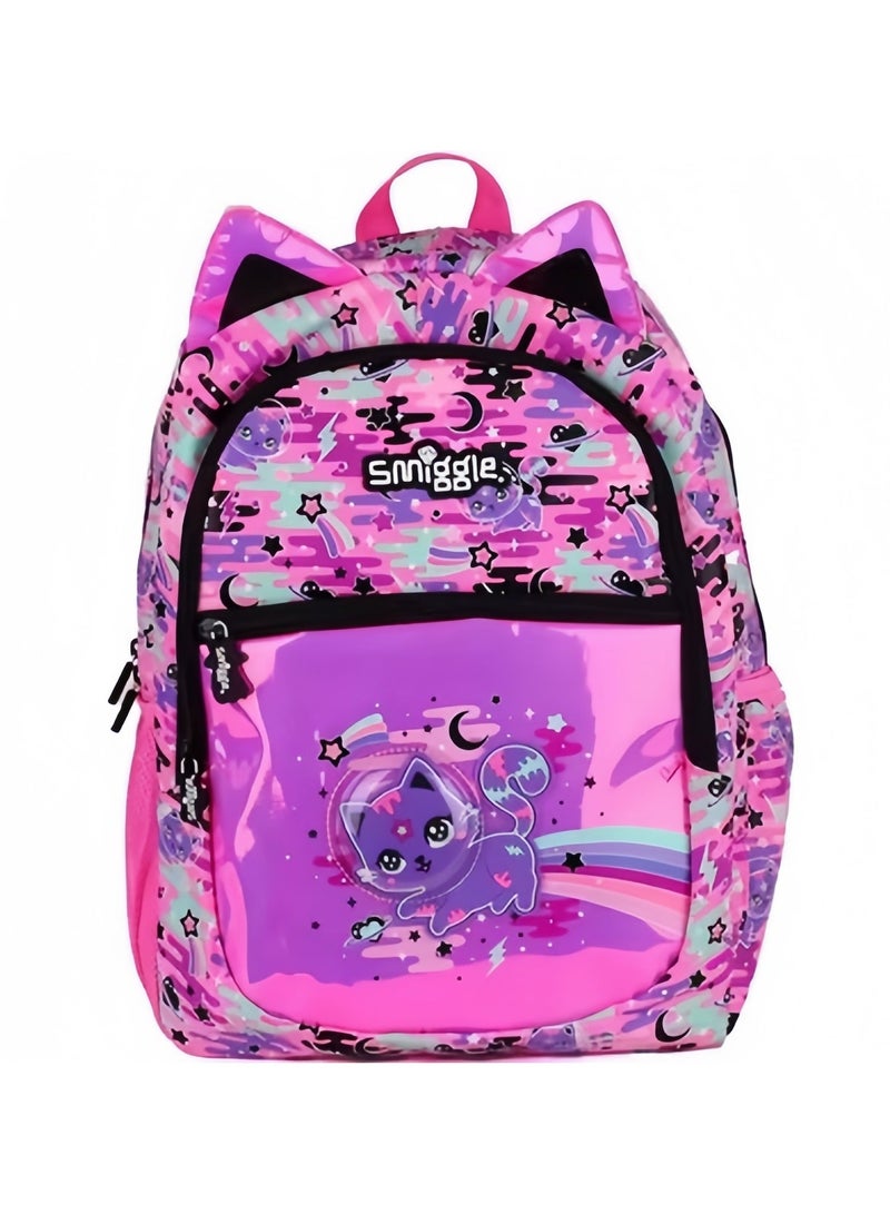 Smiggle حقيبة ظهر مدرسية لطالبات سمجلي بطباعة ليزرية لطلاب المدارس الابتدائية والمتوسطة، حقيبة أطفال، حقيبة ترفيهية خارجية 42*30 سم