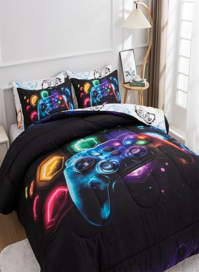 NTBED Game Console Comforter Set for Boys Girls Kids Space Universe 3D Gaming Bed Lightweight Microfiber Gamer Bedding Sets (Multi, Twin) - Image 3